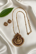 Antique single lakshmi pendant haram
