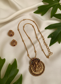 Antique single lakshmi pendant haram