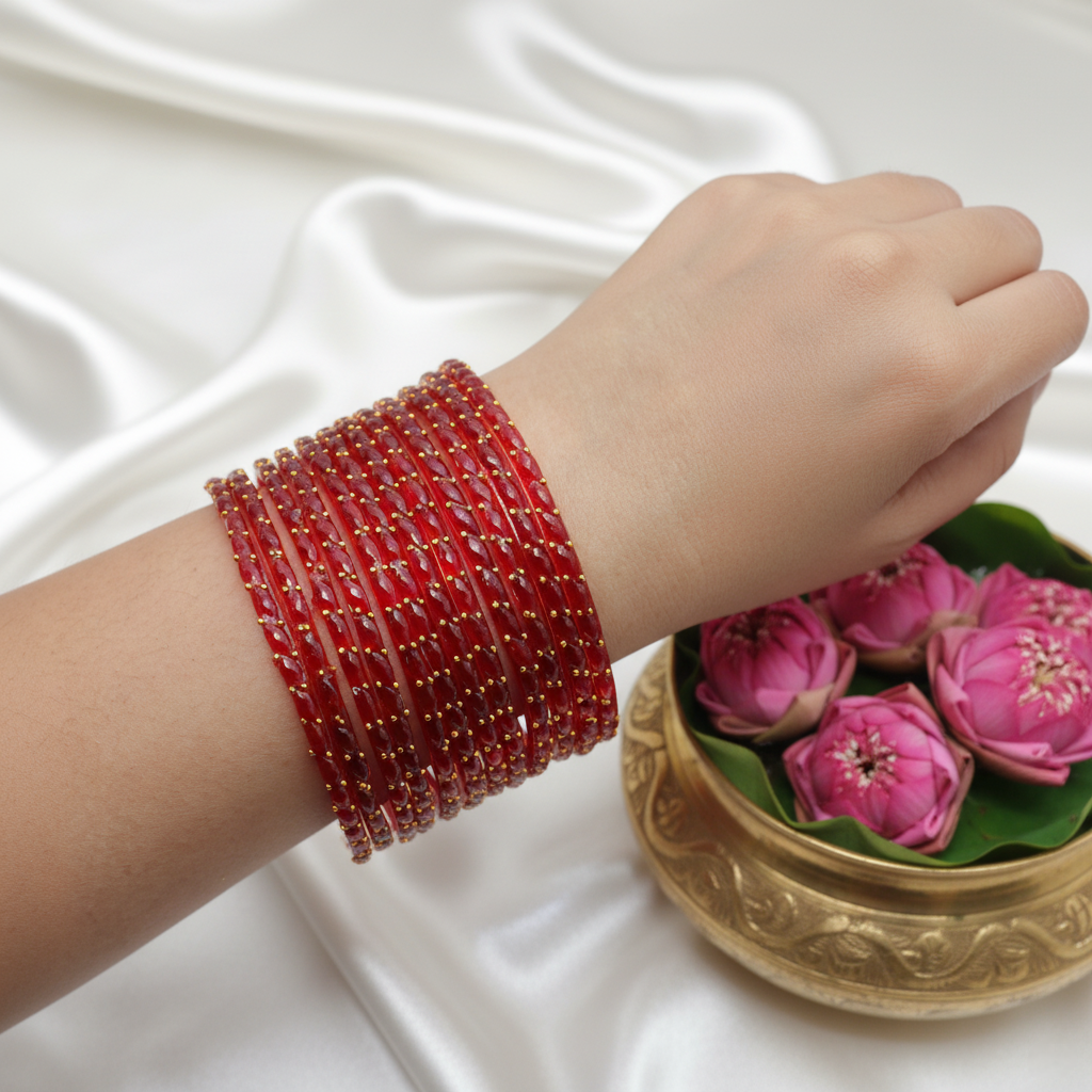 Raindrop Glass Bangles