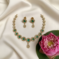 AD Stone Flower Necklace