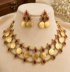 Ruby Lakshmi Coin Choker